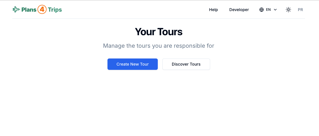 Create or Discover Tours Screenshot