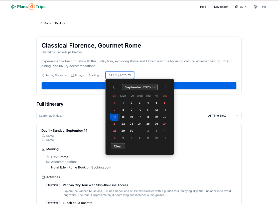 Pick Your Dates Screenshot